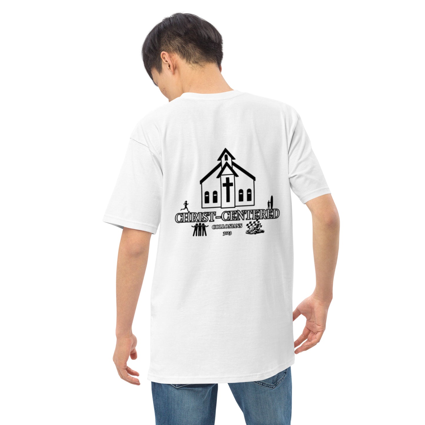 Christ-Centered Embroidered T-Shirt | Christian Church Tee with Colossians 3:23