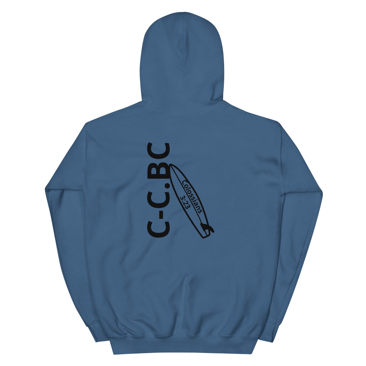 Christ-Centered Beach Club Hoodie | Christian Faith Embroidered Hoodie with Cross & Palm Trees