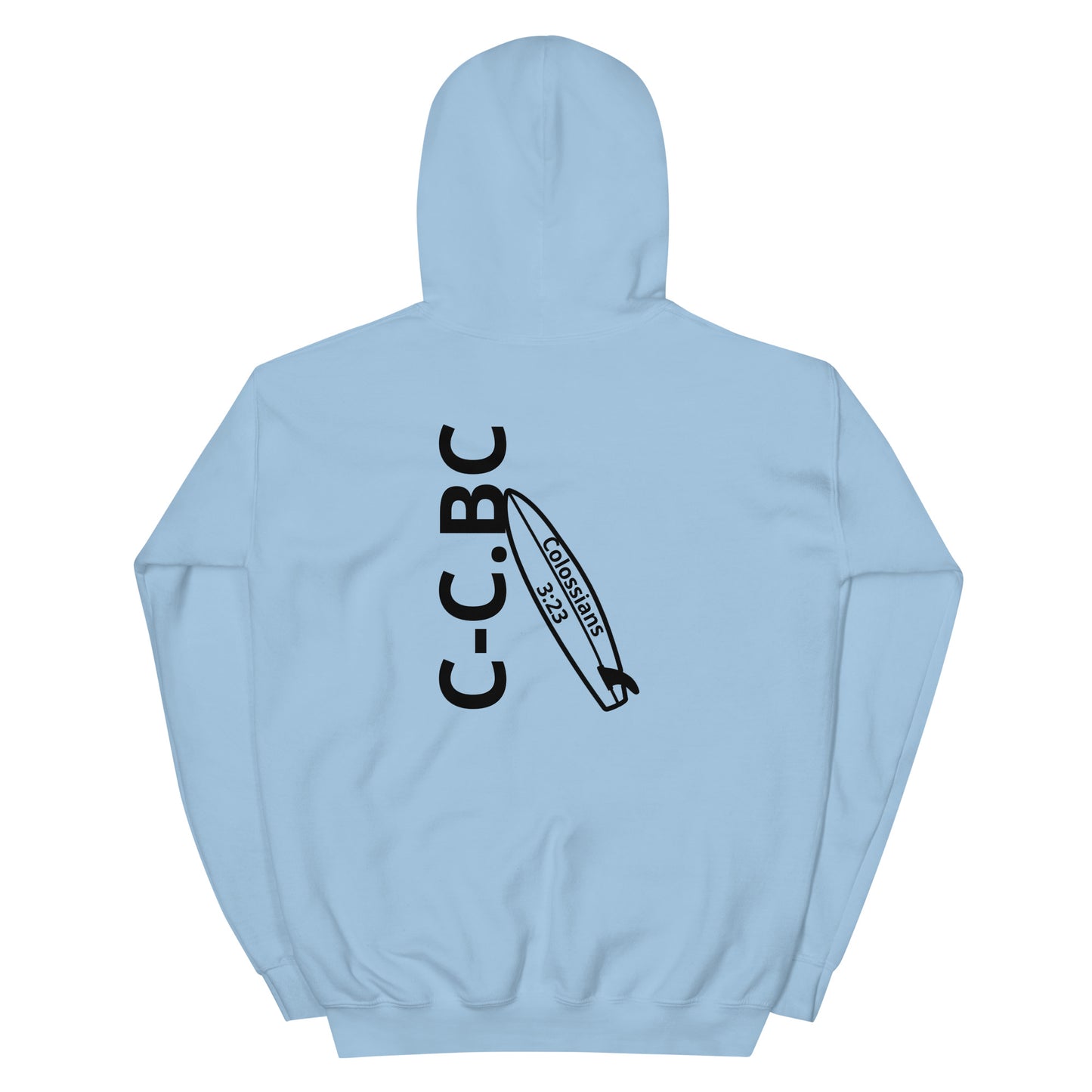 Christ-Centered Beach Club Hoodie | Christian Faith Embroidered Hoodie with Cross & Palm Trees