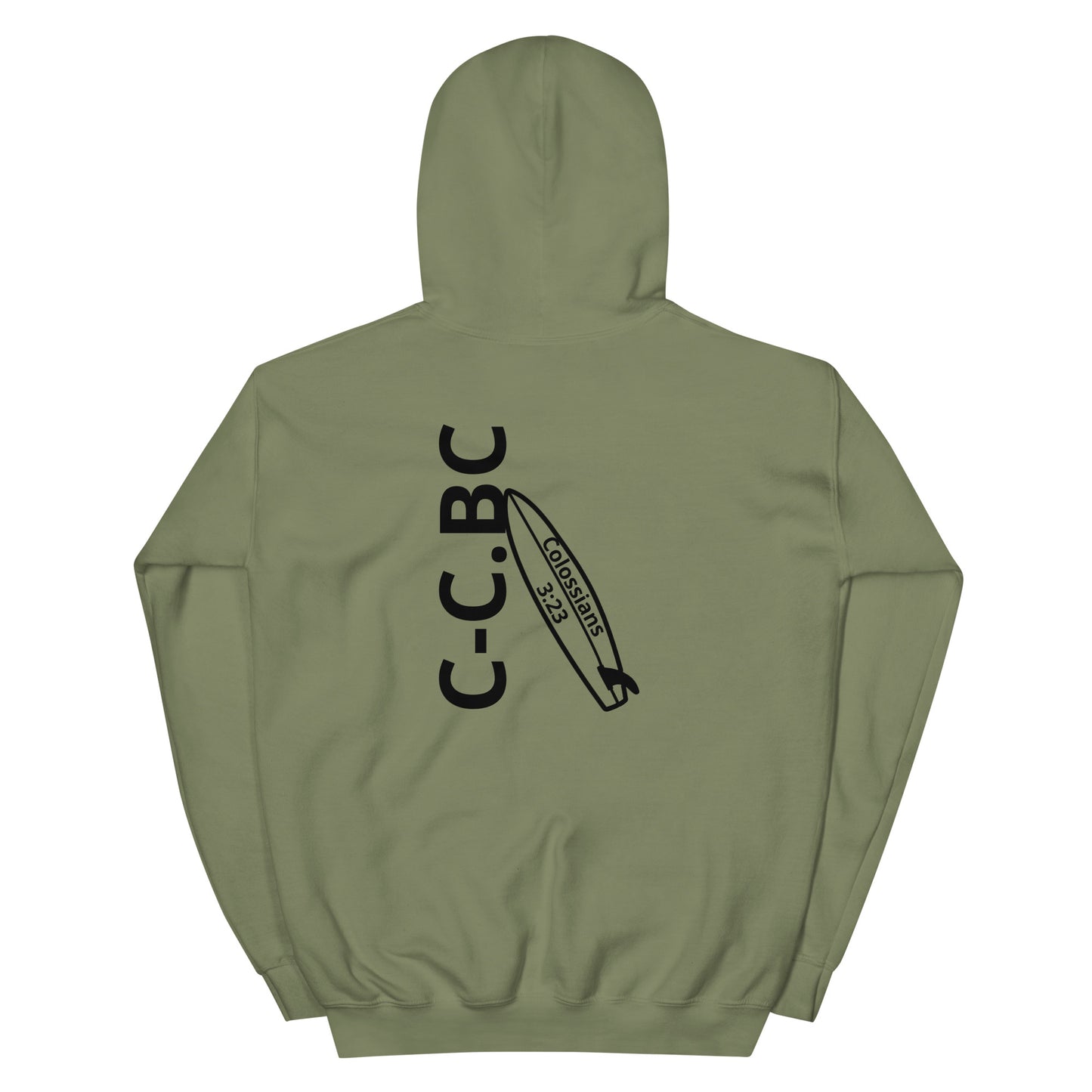 Christ-Centered Beach Club Hoodie | Christian Faith Embroidered Hoodie with Cross & Palm Trees