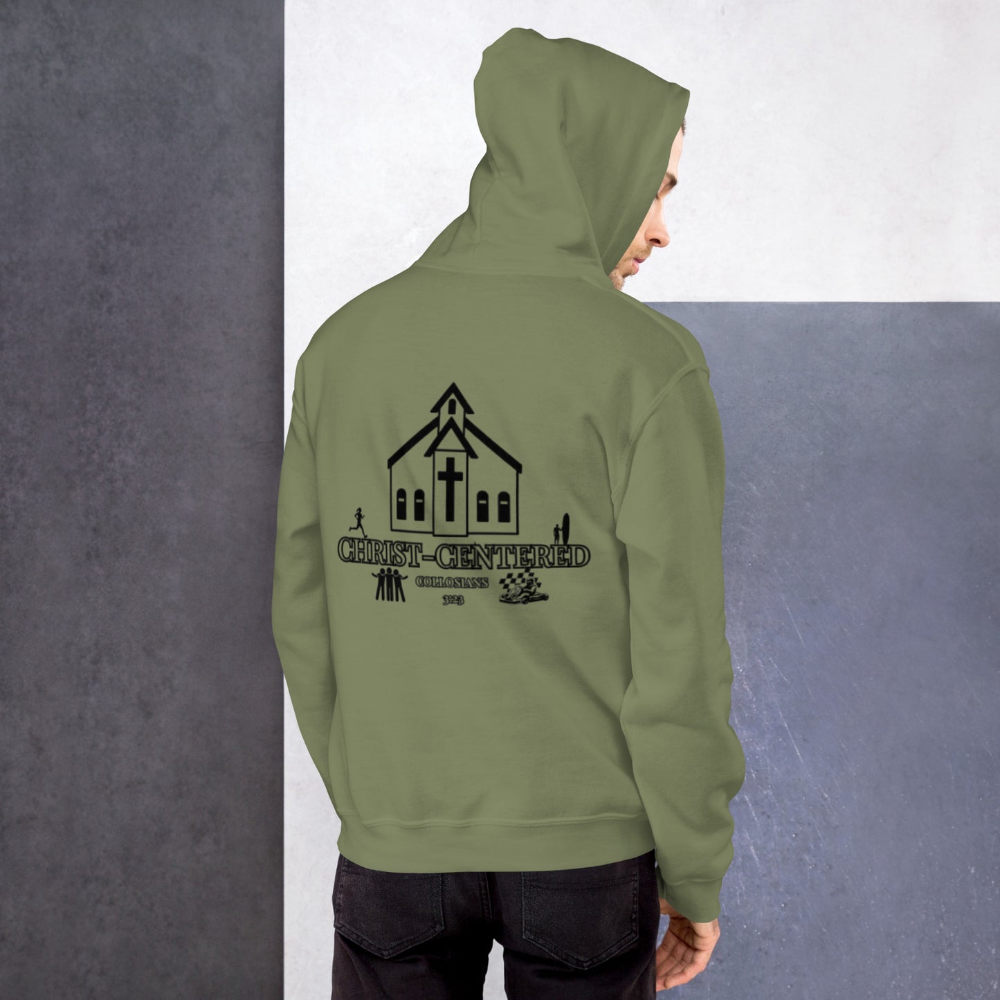 Christ-Centered Embroidered Hoodie | Christian Faith Hoodie with Colossians 3:23