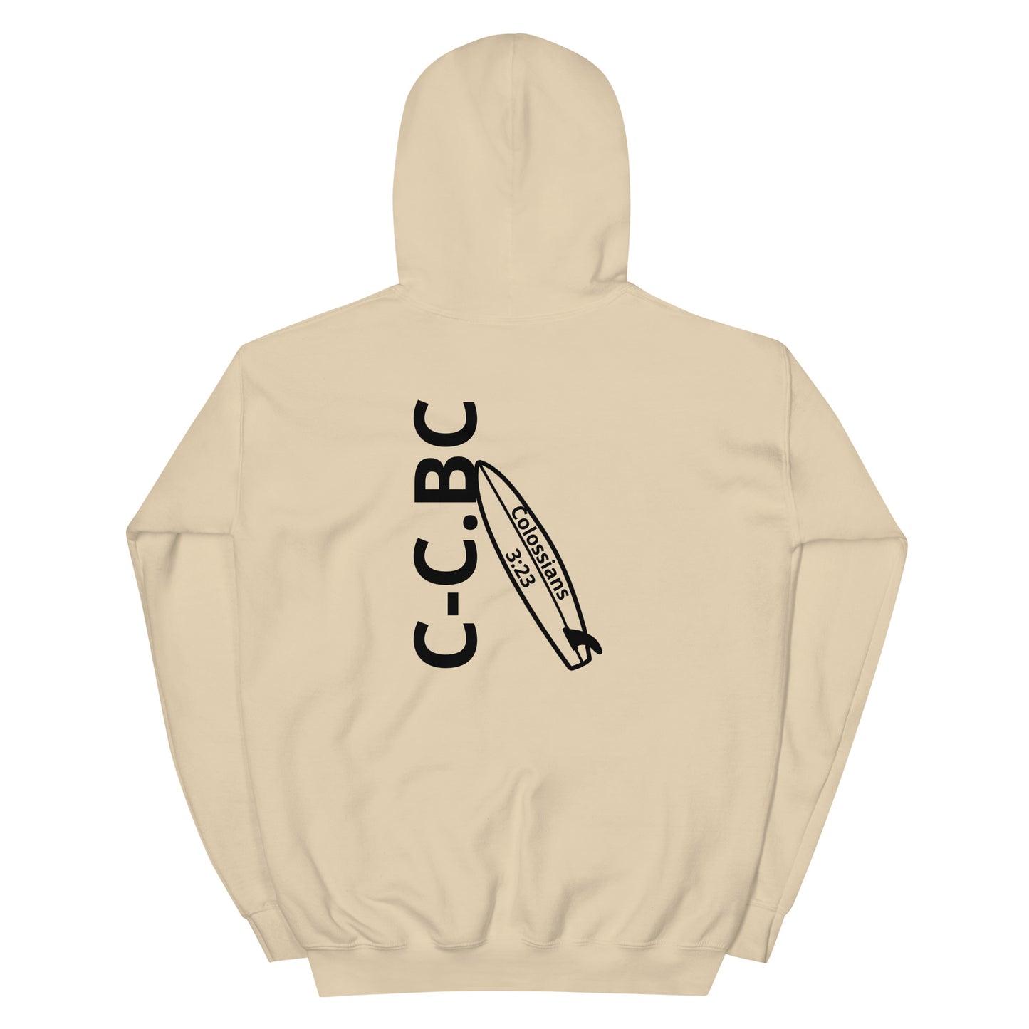 Christ-Centered Beach Club Hoodie | Christian Faith Embroidered Hoodie with Cross & Palm Trees