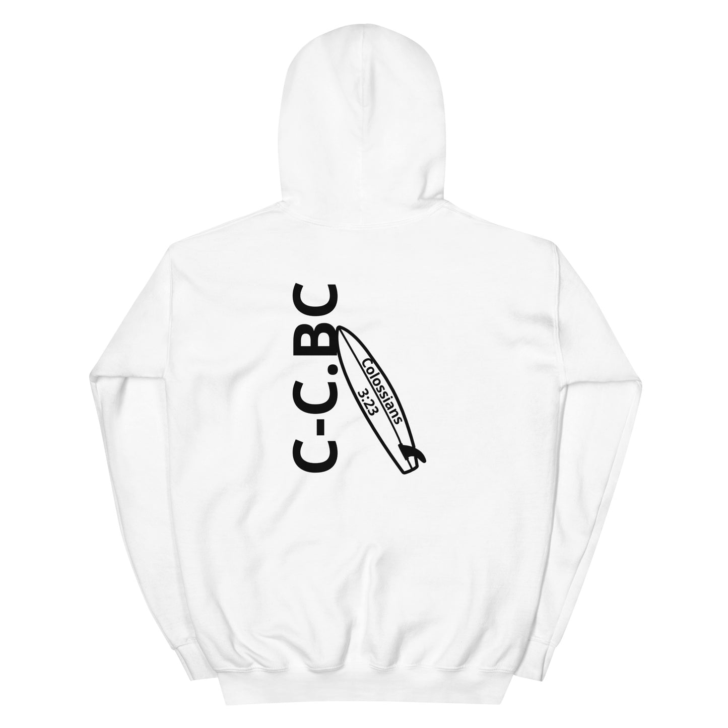 Christ-Centered Beach Club Hoodie | Christian Faith Embroidered Hoodie with Cross & Palm Trees