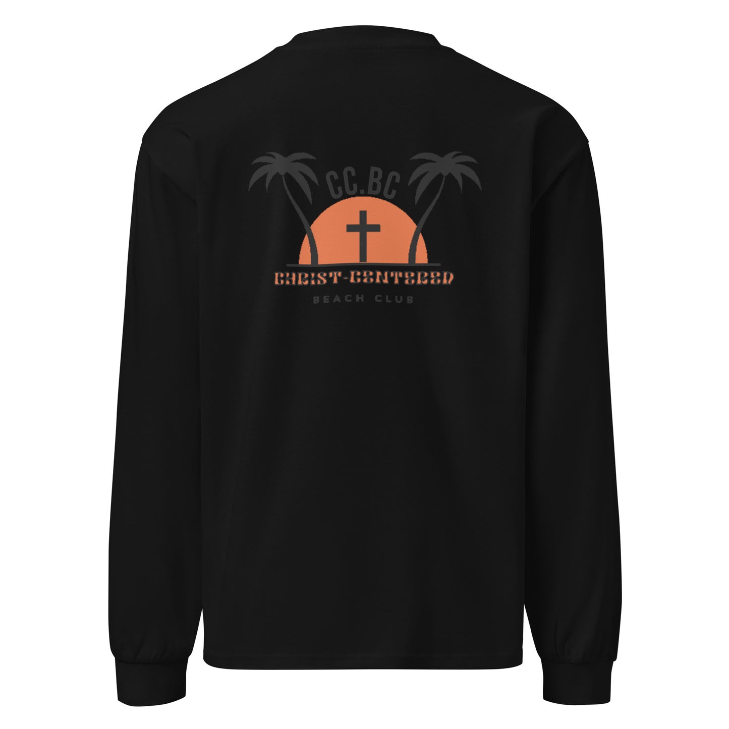 C.C.BC Embroidered Sweatshirt | Sun & Cross Beach Design | Christian Apparel