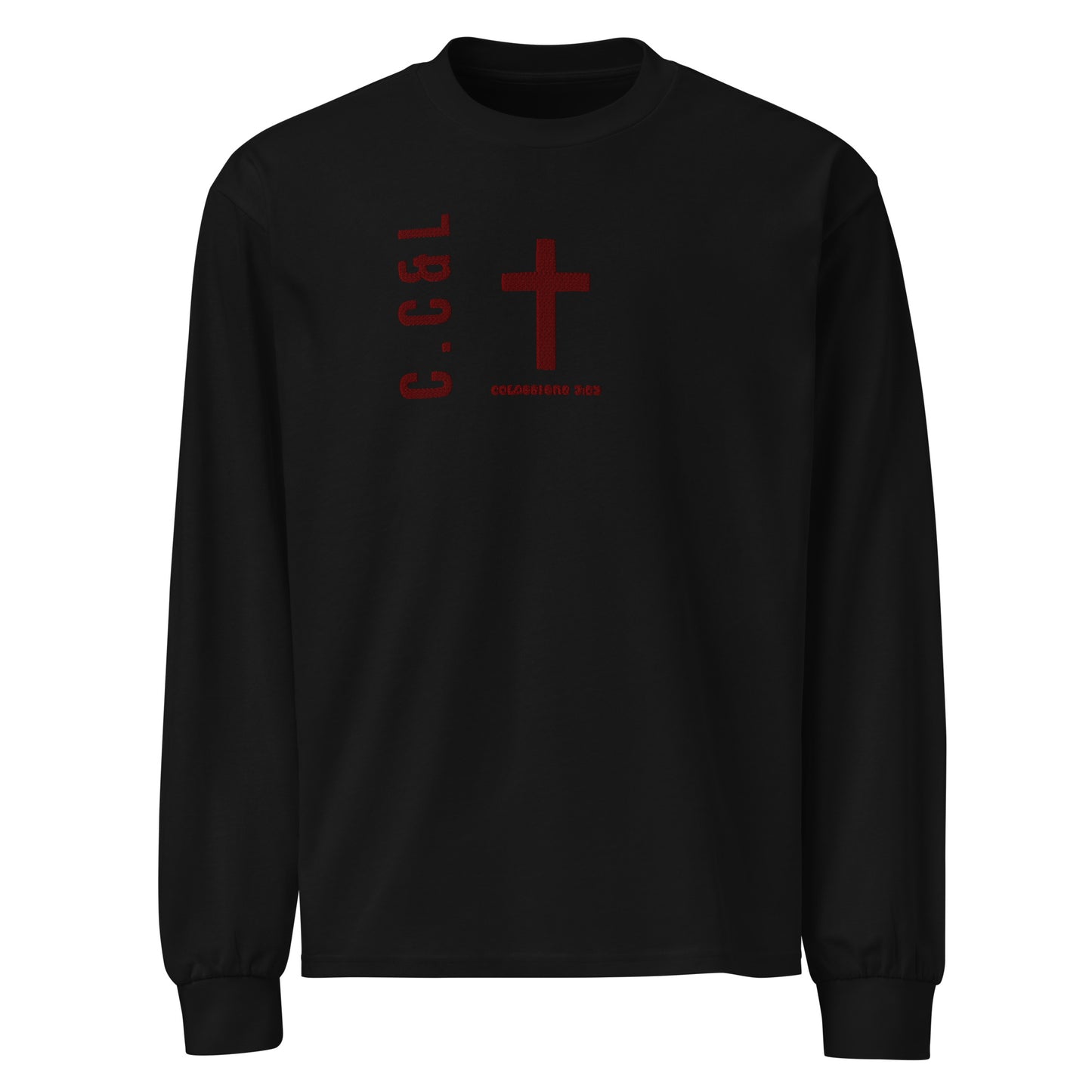 C-C&L Embroidered Sweatshirt | Christian Streetwear | Cross & Colossians 3:23 Graphic