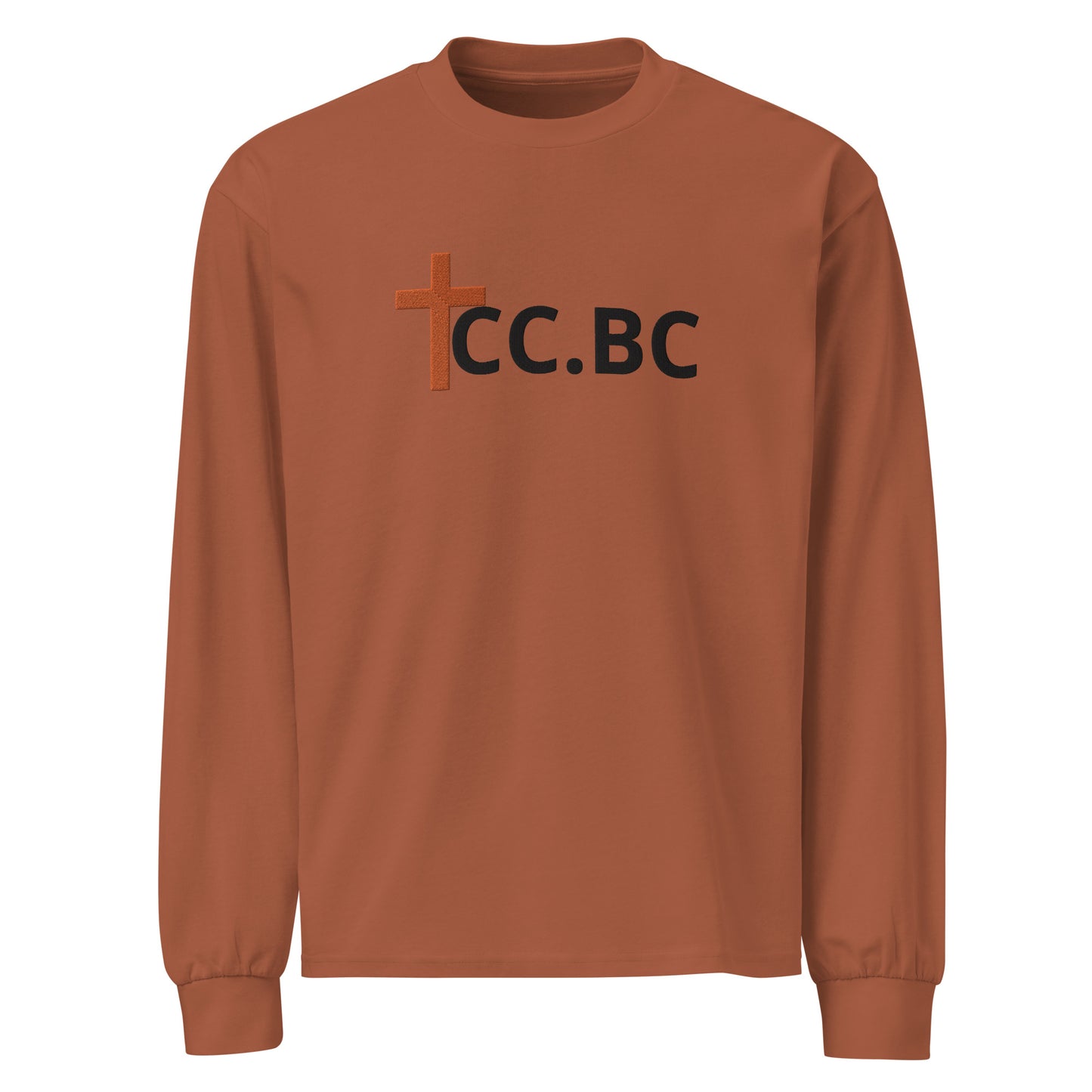 C.C.BC Embroidered Sweatshirt | Sun & Cross Beach Design | Christian Apparel