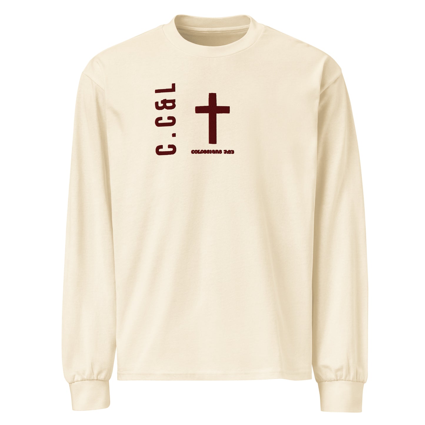 C-C&L Embroidered Sweatshirt | Christian Streetwear | Cross & Colossians 3:23 Graphic