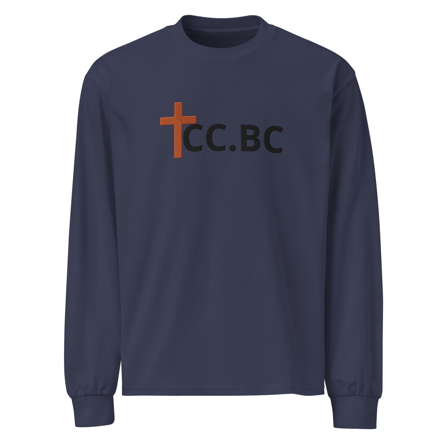 C.C.BC Embroidered Sweatshirt | Sun & Cross Beach Design | Christian Apparel